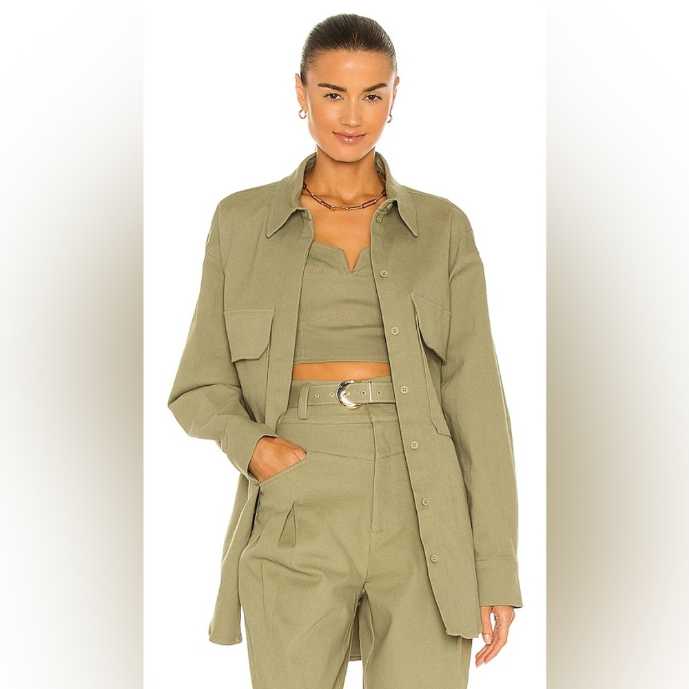 NWT Nicholas Calista Oversized Twill Shirt Jacket | Size 4
